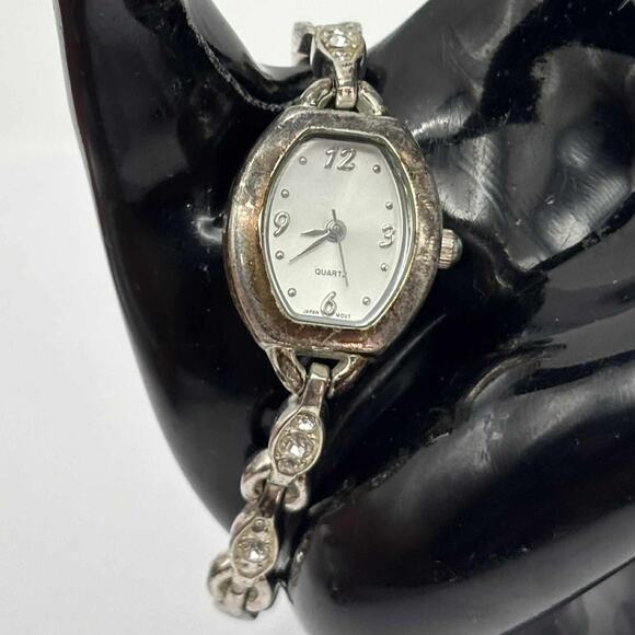 Vintage Silver Crystal Watch - Picture 1 of 4